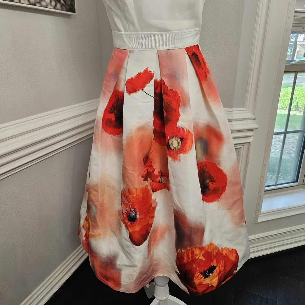 Ted Baker London Micla Poppy Flower Dress ted size 0 US 2 - Picture 7 of 13